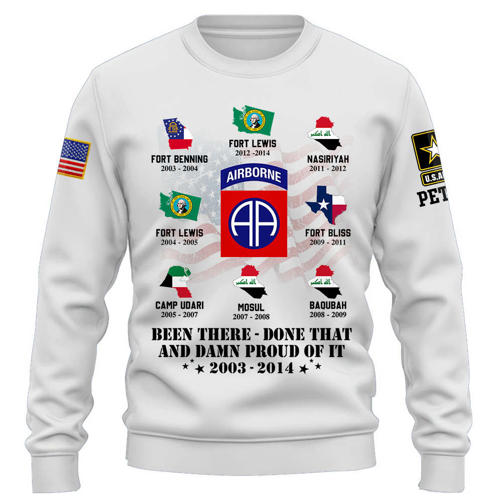 Custom Shirt Veteran Proudly Served In Military Base Personalized Gift K1702 Trhn