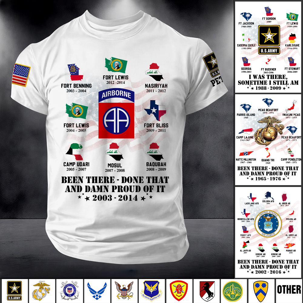 Custom Shirt Veteran Proudly Served In Military Base Personalized Gift K1702 Trhn