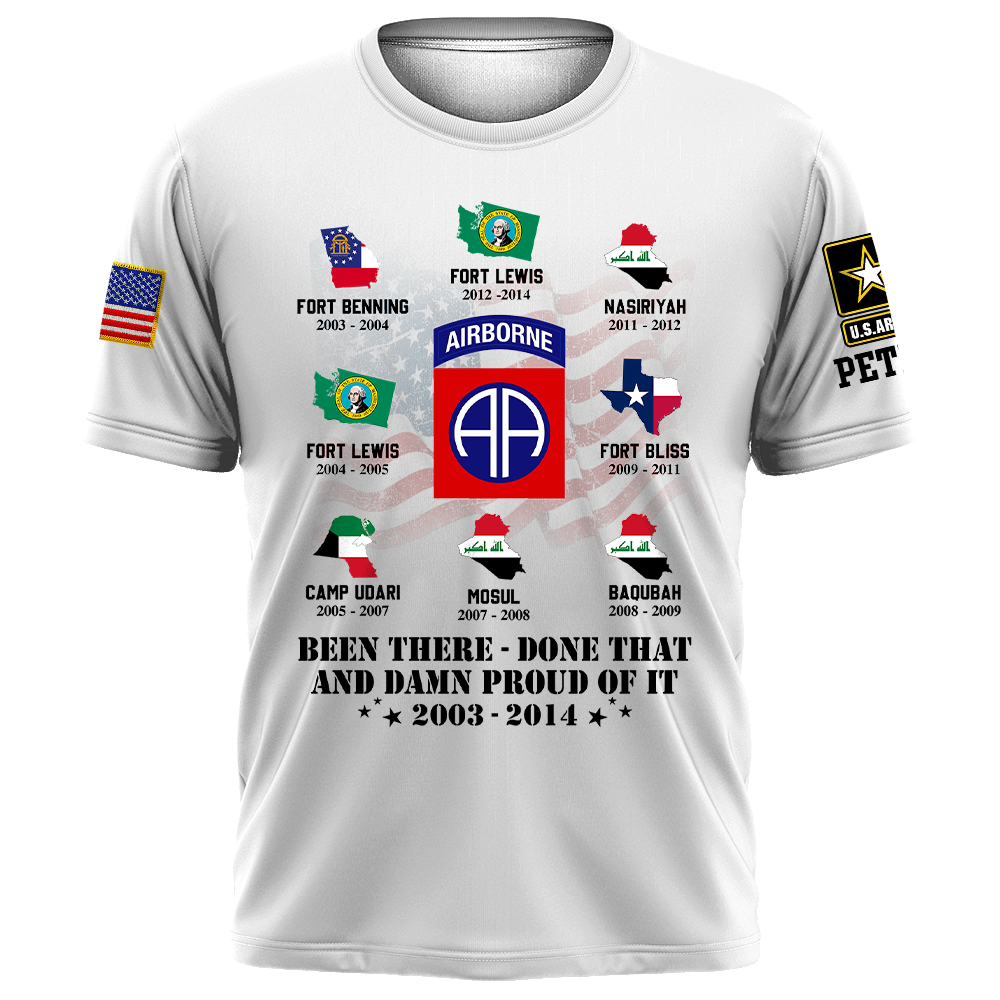 Custom Shirt Veteran Proudly Served In Military Base Personalized Gift K1702 Trhn