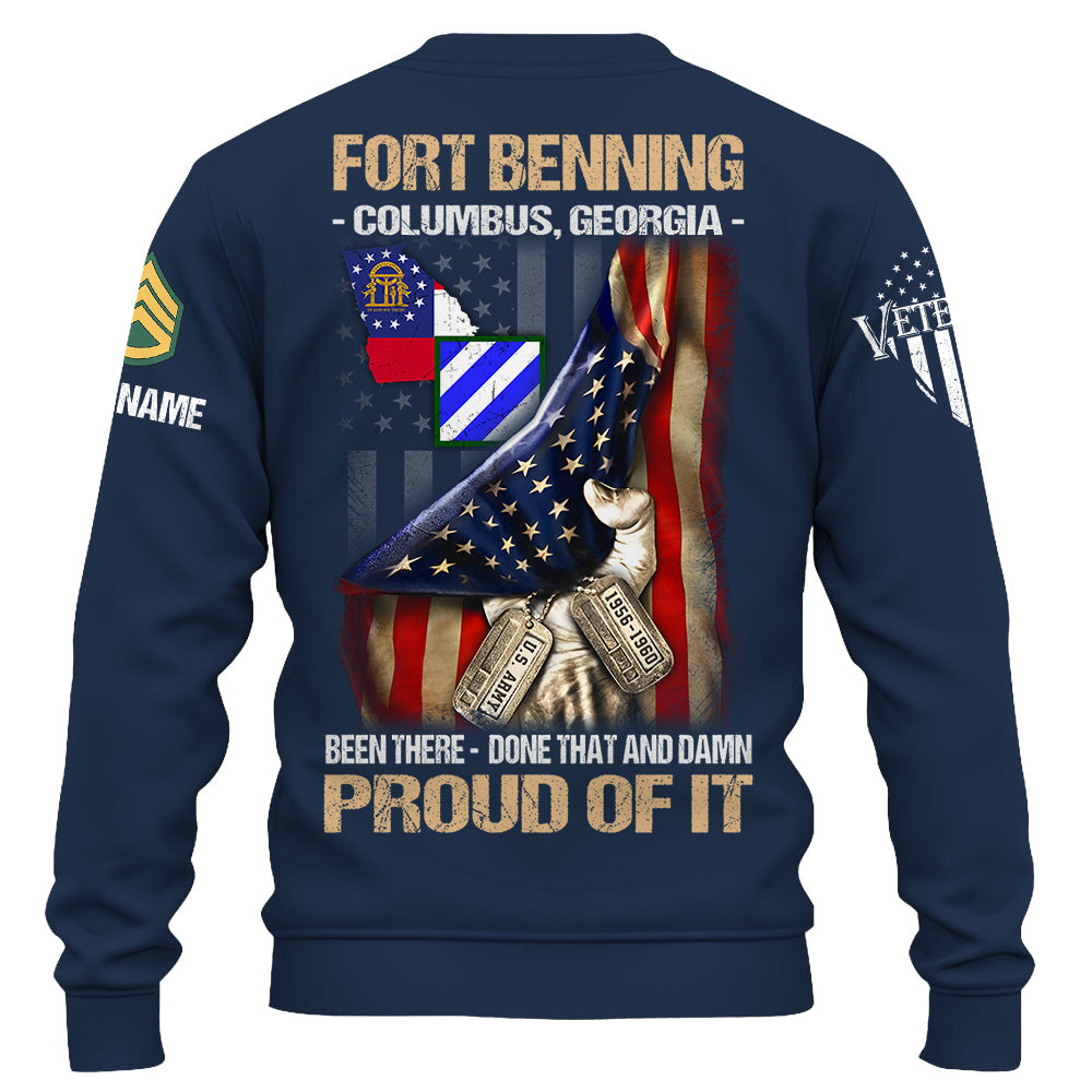 Custom Military Base Shirt Been There Done That And Damn Proud Of It Personalized Gift For Veteran K1702 Trhn