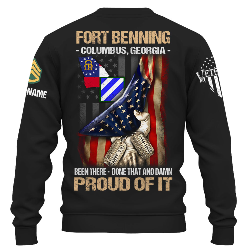 Custom Military Base Shirt Been There Done That And Damn Proud Of It Personalized Gift For Veteran K1702 Trhn