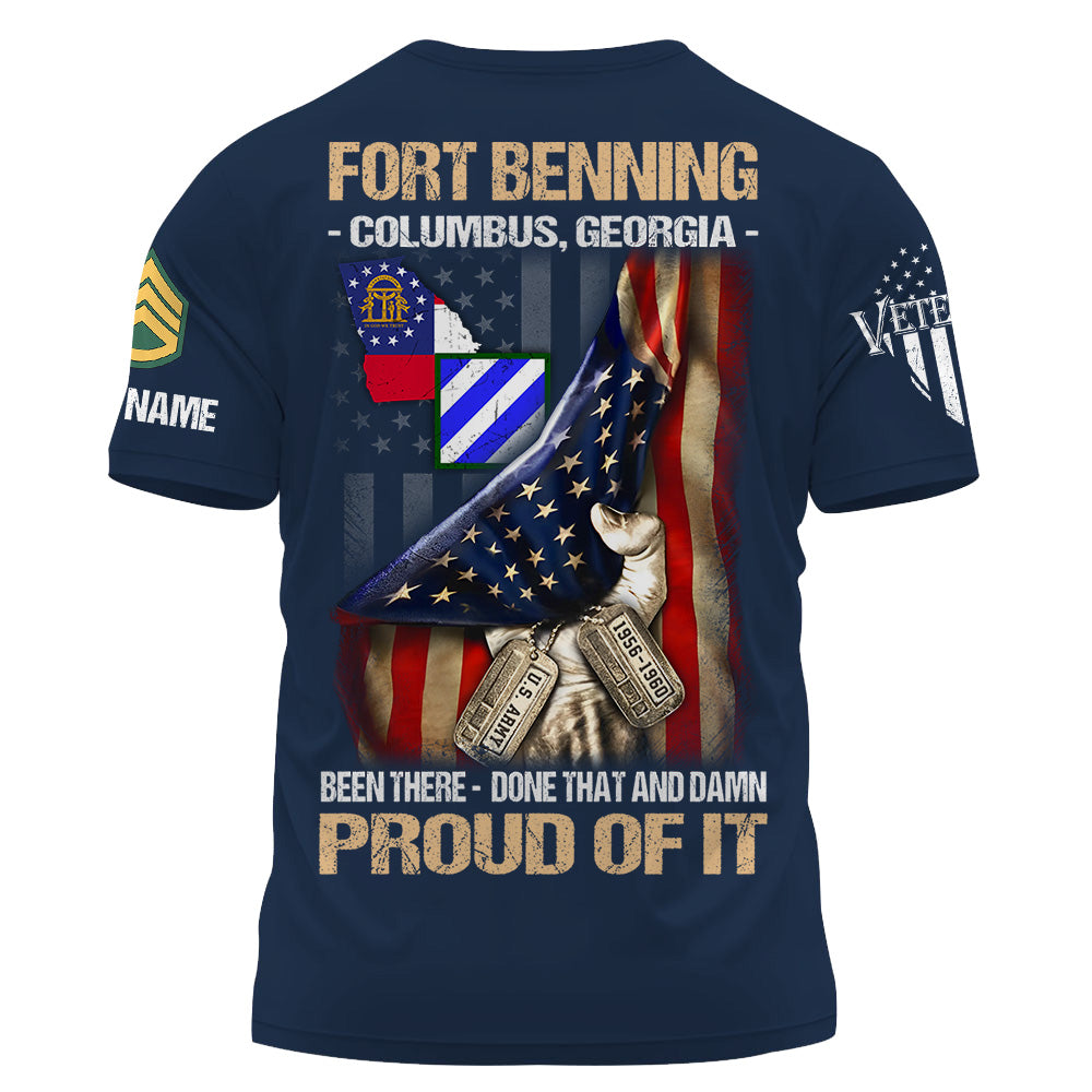 Custom Military Base Shirt Been There Done That And Damn Proud Of It Personalized Gift For Veteran K1702 Trhn