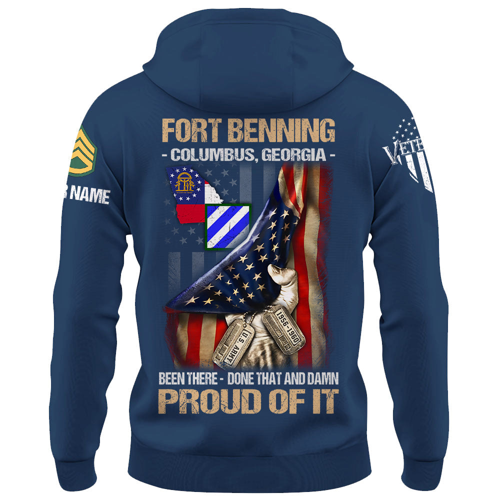 Custom Military Base Shirt Been There Done That And Damn Proud Of It Personalized Gift For Veteran K1702 Trhn