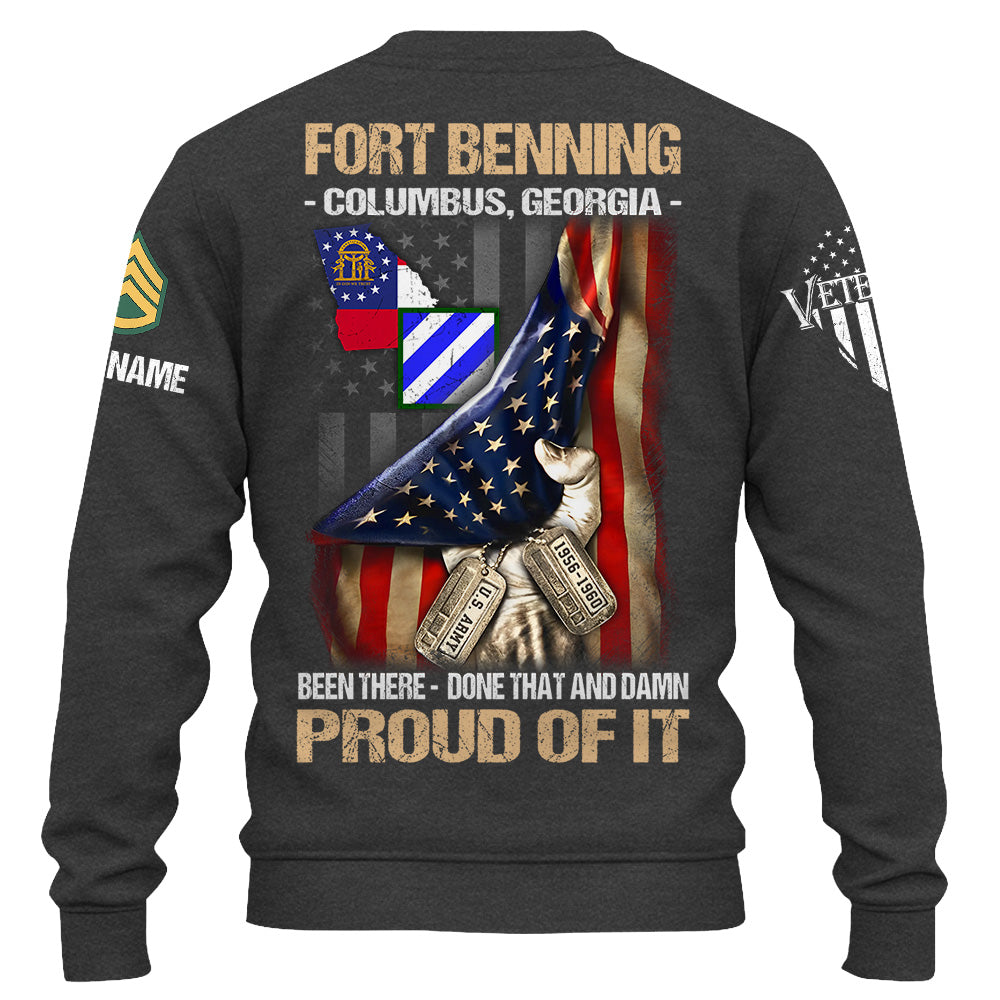 Custom Military Base Shirt Been There Done That And Damn Proud Of It Personalized Gift For Veteran K1702 Trhn
