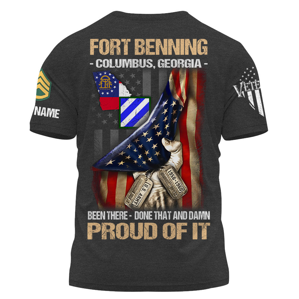 Custom Military Base Shirt Been There Done That And Damn Proud Of It Personalized Gift For Veteran K1702 Trhn