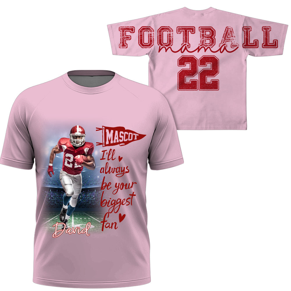 Football Mama - Personalized Shirt For Football Lover - Custom Photo Football Player NA04 VH01