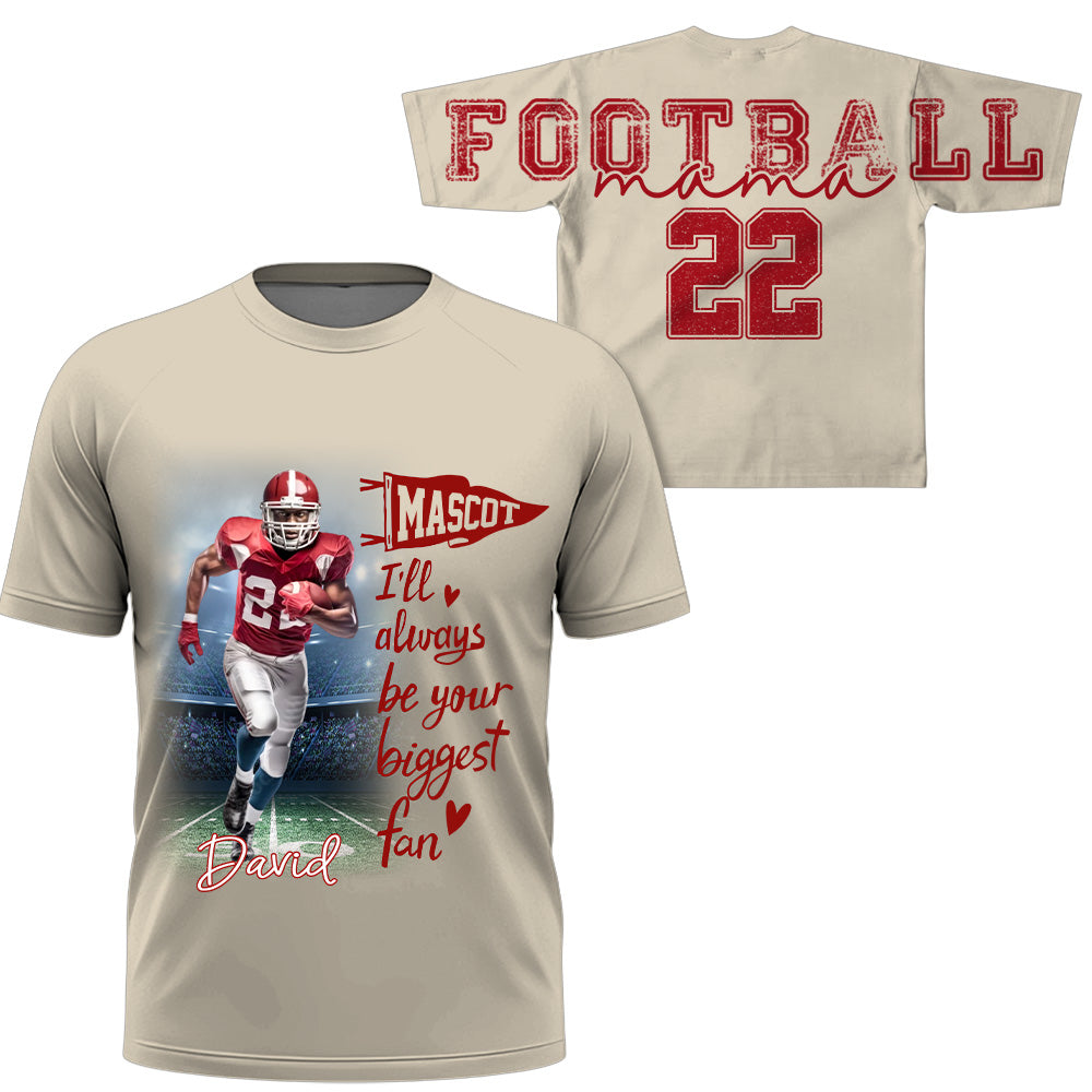 Football Mama - Personalized Shirt For Football Lover - Custom Photo Football Player NA04 VH01