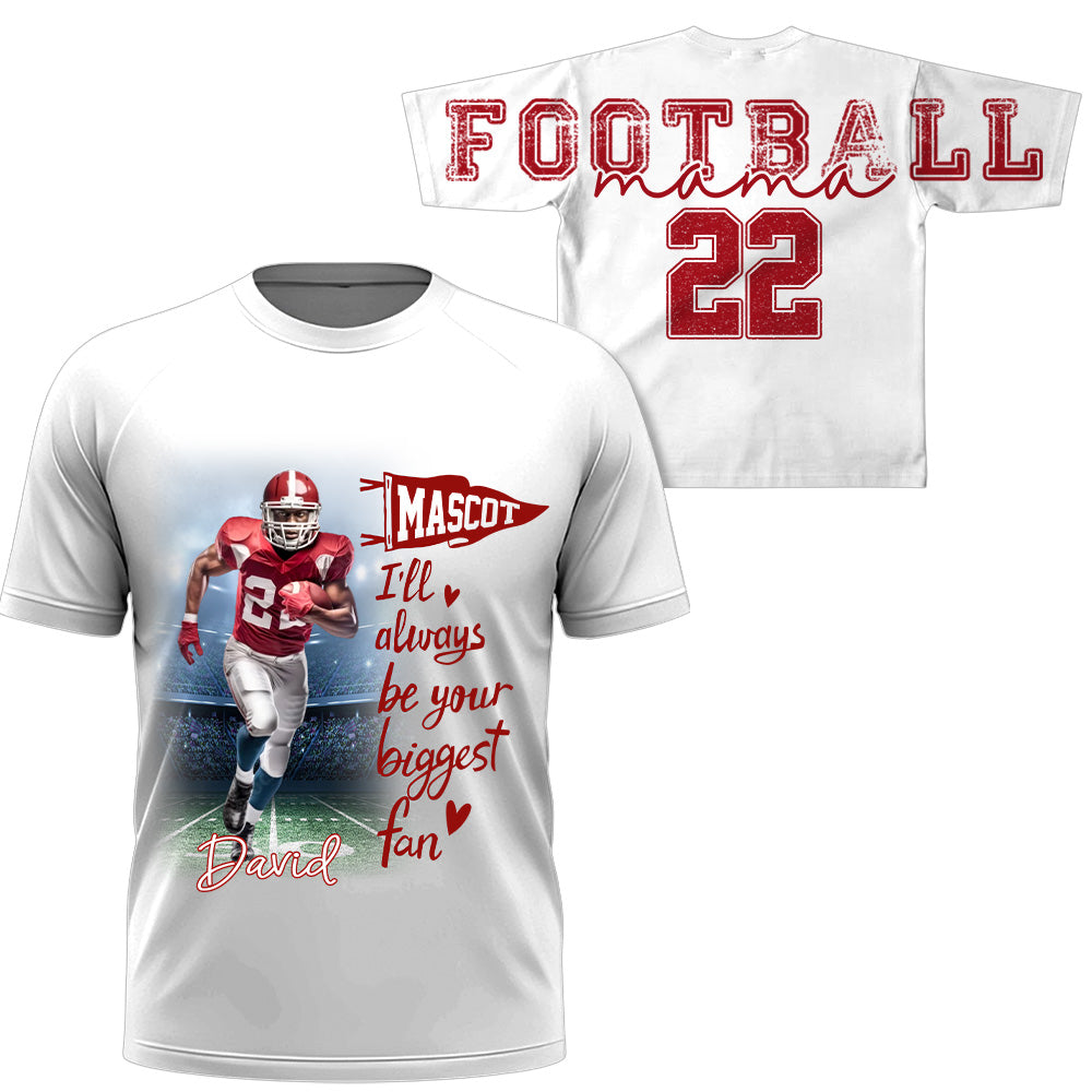 Football Mama - Personalized Shirt For Football Lover - Custom Photo Football Player NA04 VH01