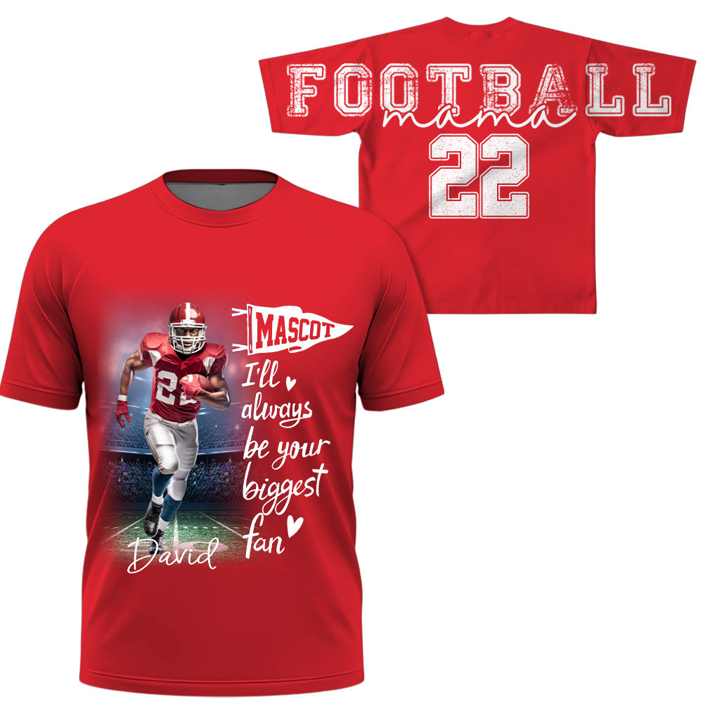 Football Mama - Personalized Shirt For Football Lover - Custom Photo Football Player NA04 VH01