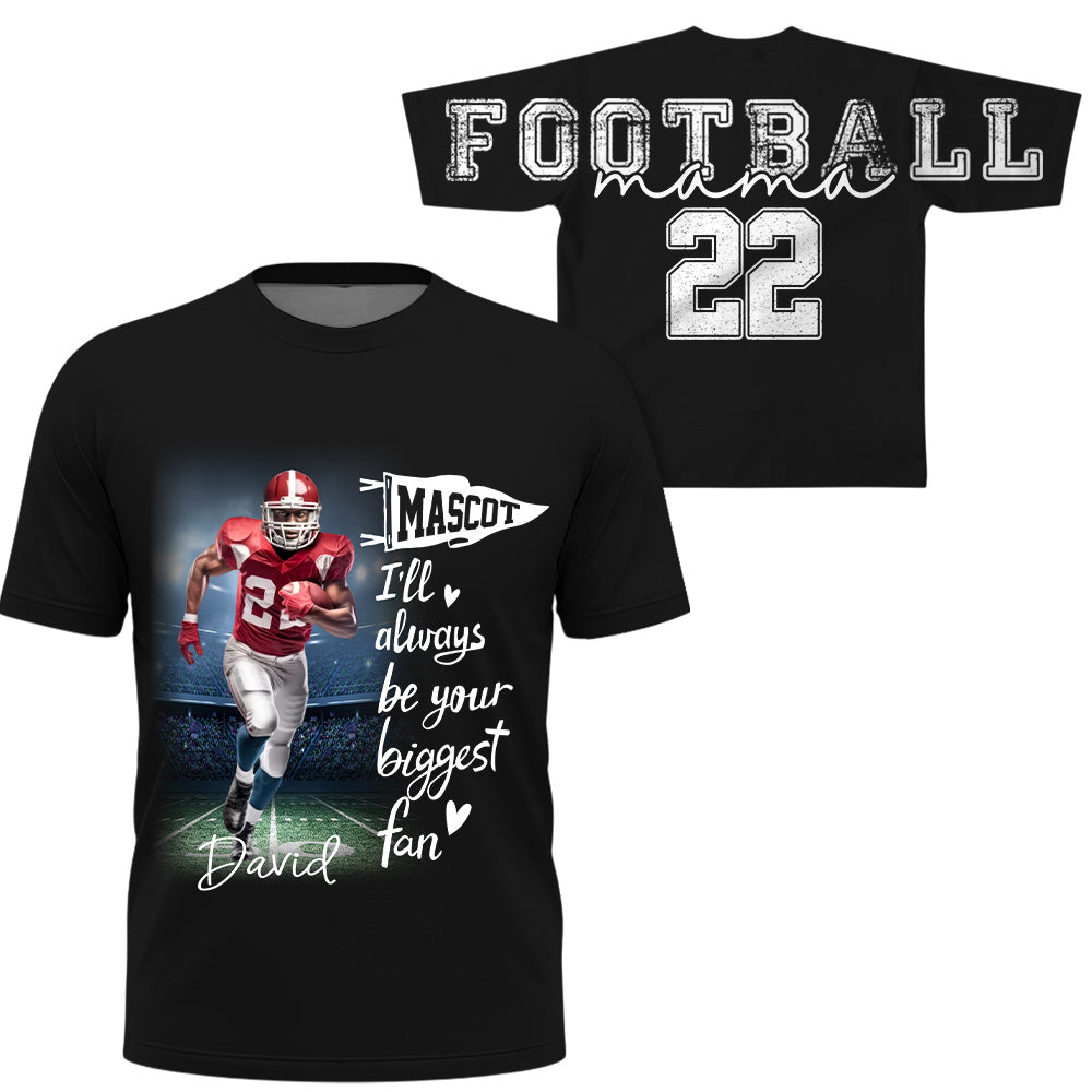 Football Mama - Personalized Shirt For Football Lover - Custom Photo Football Player NA04 VH01