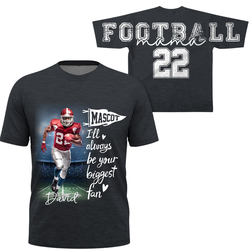 Football Mama - Personalized Shirt For Football Lover - Custom Photo Football Player NA04 VH01