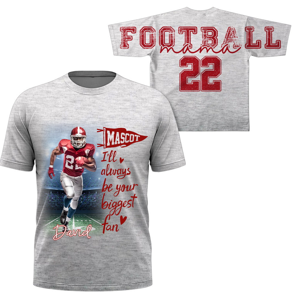 Football Mama - Personalized Shirt For Football Lover - Custom Photo Football Player NA04 VH01