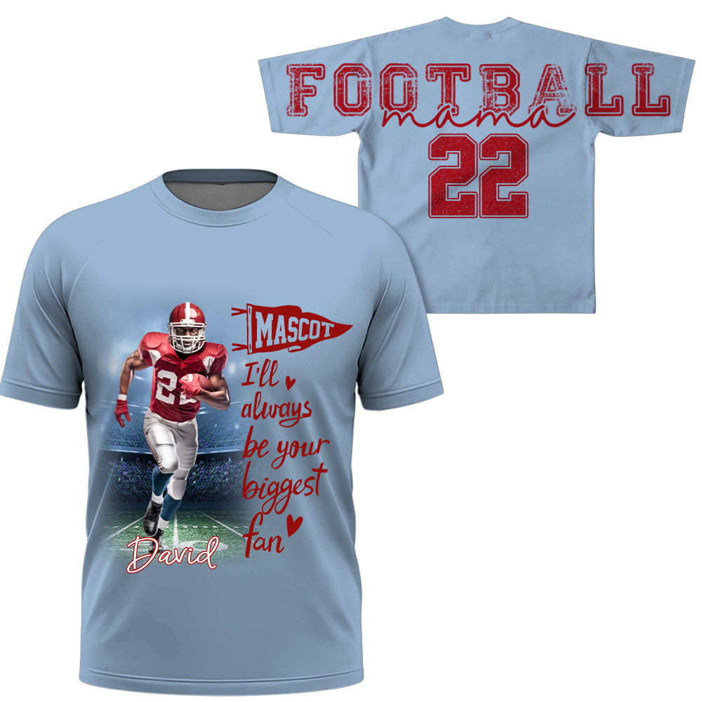 Football Mama - Personalized Shirt For Football Lover - Custom Photo Football Player NA04 VH01