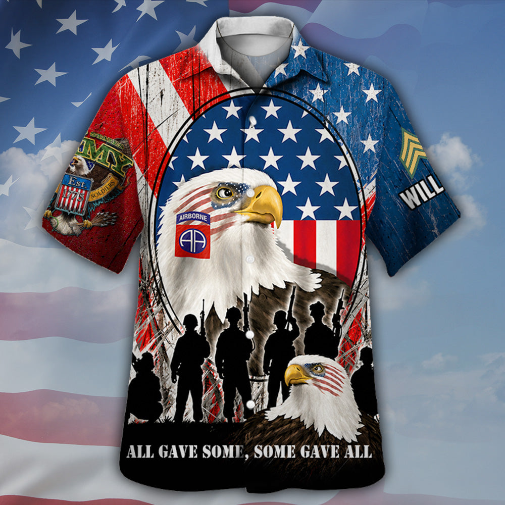 Personalized All Over Print Shirt Eagle US Veteran Military Shirt Available all Military Branches K1702 MT2