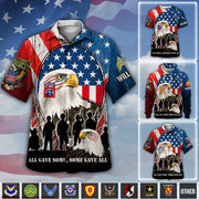 Personalized All Over Print Shirt Eagle US Veteran Military Shirt Available all Military Branches K1702 MT2