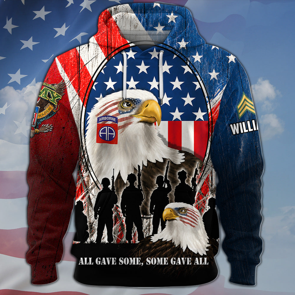 Personalized All Over Print Shirt Eagle US Veteran Military Shirt Available all Military Branches K1702 MT2