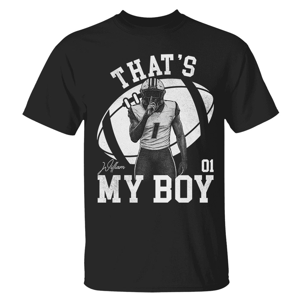 That’s My Boy - Washed Tee Retro Bootleg Shirt - Custom Photo Football Players - Gift For Sport Family T1807 T24