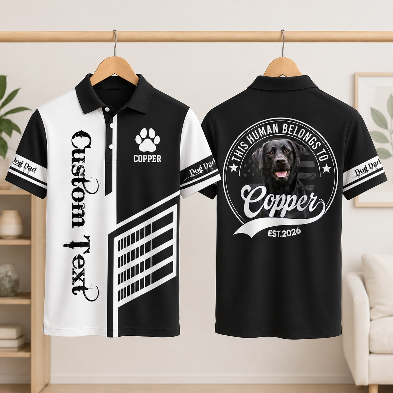 This Human Belongs To, Personalized Shirt, Custom Photo Dog Gift For Dog Lover T1807 Pt99