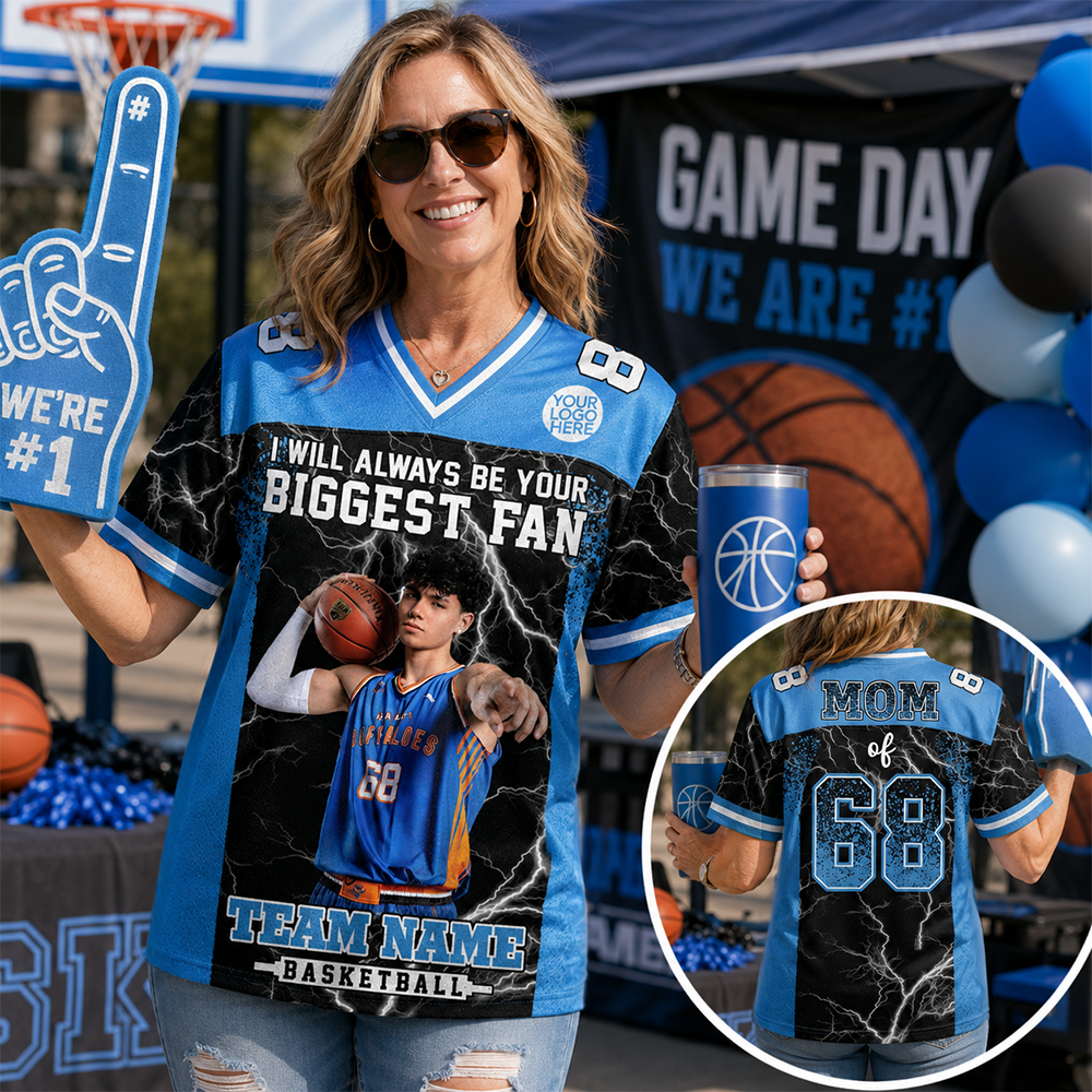 Custom I Will Always Be Your Biggest Fan Shirt, Photo Basketball Player , Gift For Basketball Mama L0411 Hv01