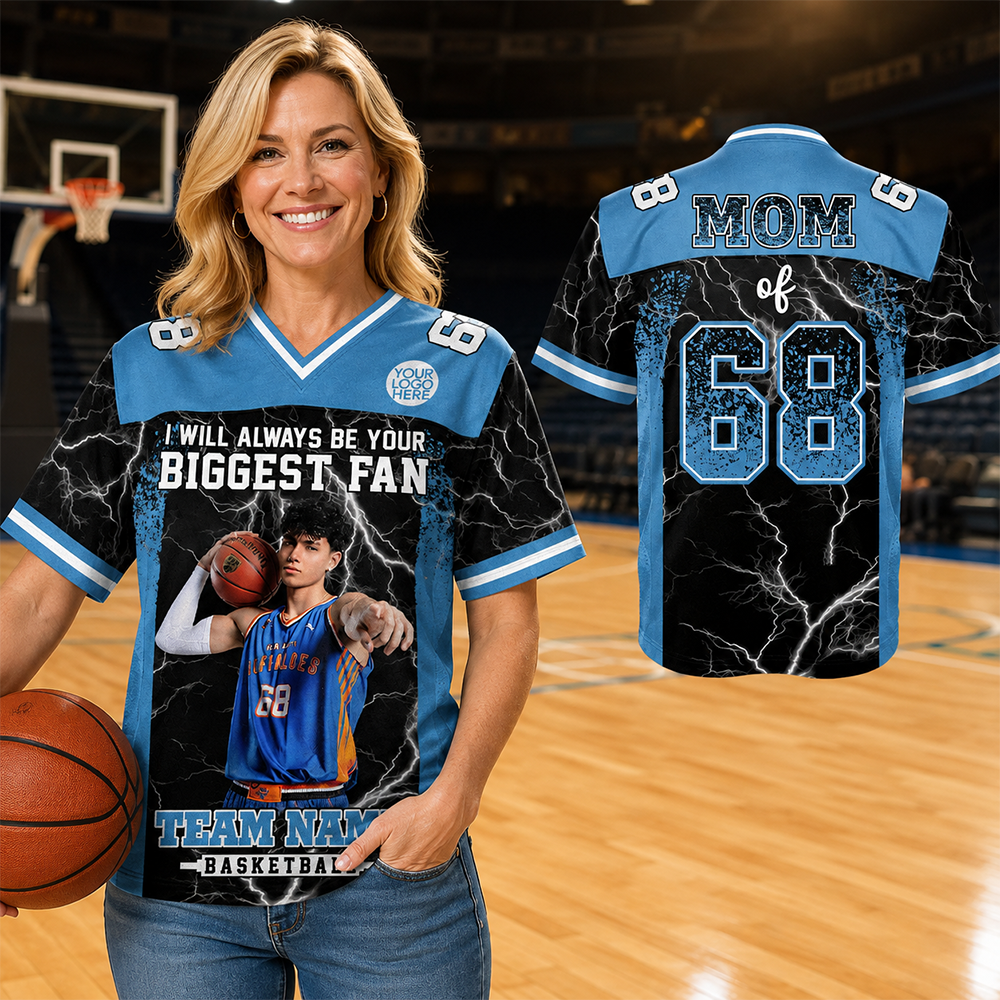 Custom I Will Always Be Your Biggest Fan Shirt, Photo Basketball Player , Gift For Basketball Mama L0411 Hv01