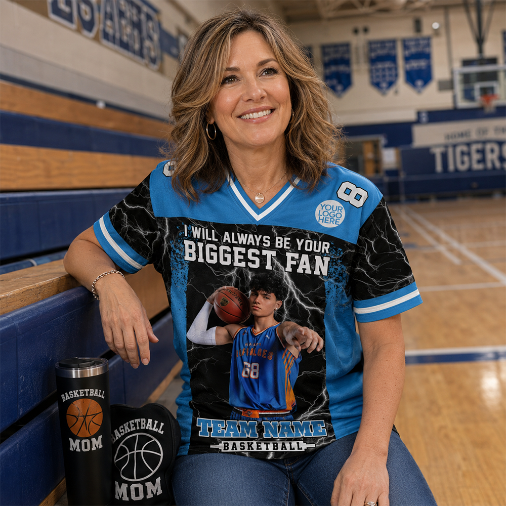 Custom I Will Always Be Your Biggest Fan Shirt, Photo Basketball Player , Gift For Basketball Mama L0411 Hv01