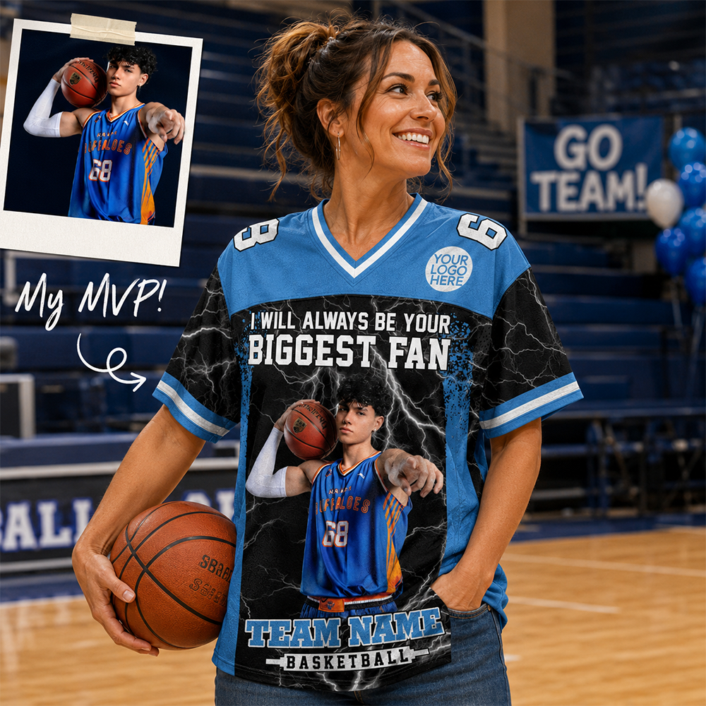 Custom I Will Always Be Your Biggest Fan Shirt, Photo Basketball Player , Gift For Basketball Mama L0411 Hv01
