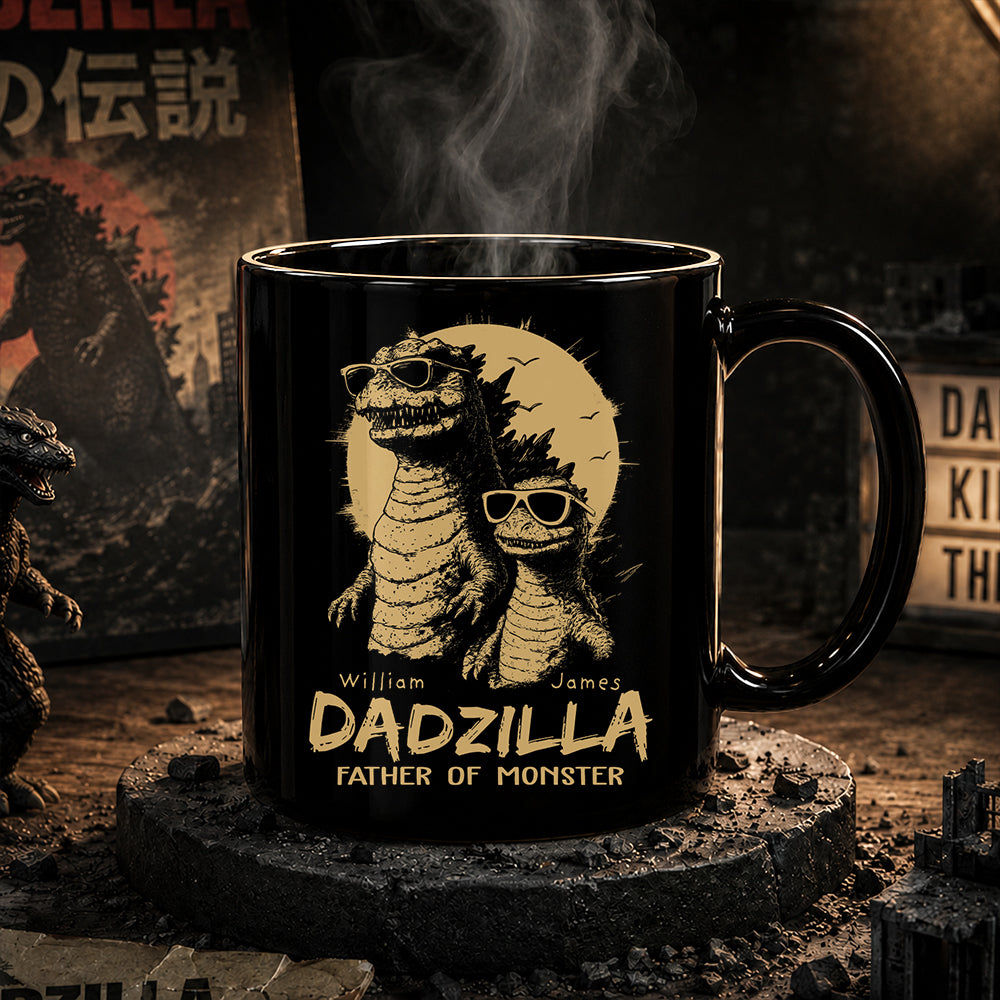 Dadzilla Father Of The Monsters Personalized Mug Gift For Dad, Happy Father's Day 2026 T1807 Hv01