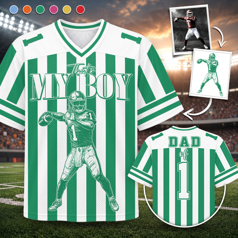 Custom My Heart Is On That Field Striped Football JerseyTeam Spirit Game Day Shirt L0411 Hv01