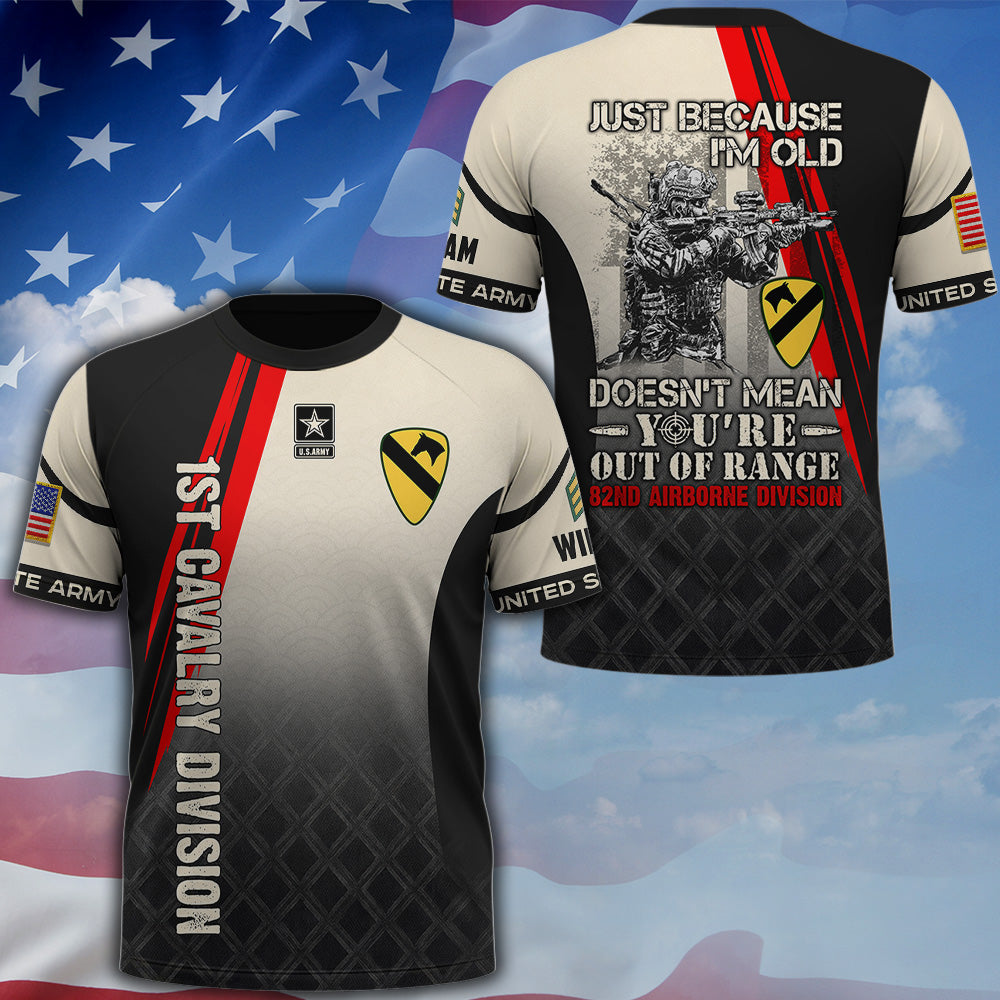 Personalized Shirt Just Because I'm Old Doesn't Mean You're Out Of Range Custom All Over Print Shirt For Veteran K1702 MT2