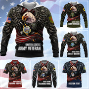 Personalized Veteran Eagle Shirt Available All Military Branch Gift For Veterans K1702 Trhn