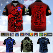 Personalized All Over Print Shirt Eagle US Military Gift I Served My Country What Did You Do Gift For Veterans K1702 MT2