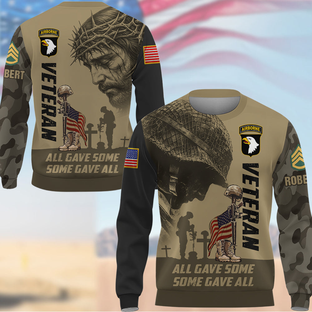 Some Gave All Personalized All Over Print Shirt Available All Military Branches Gift For Veteran's Day K1702 Trhn