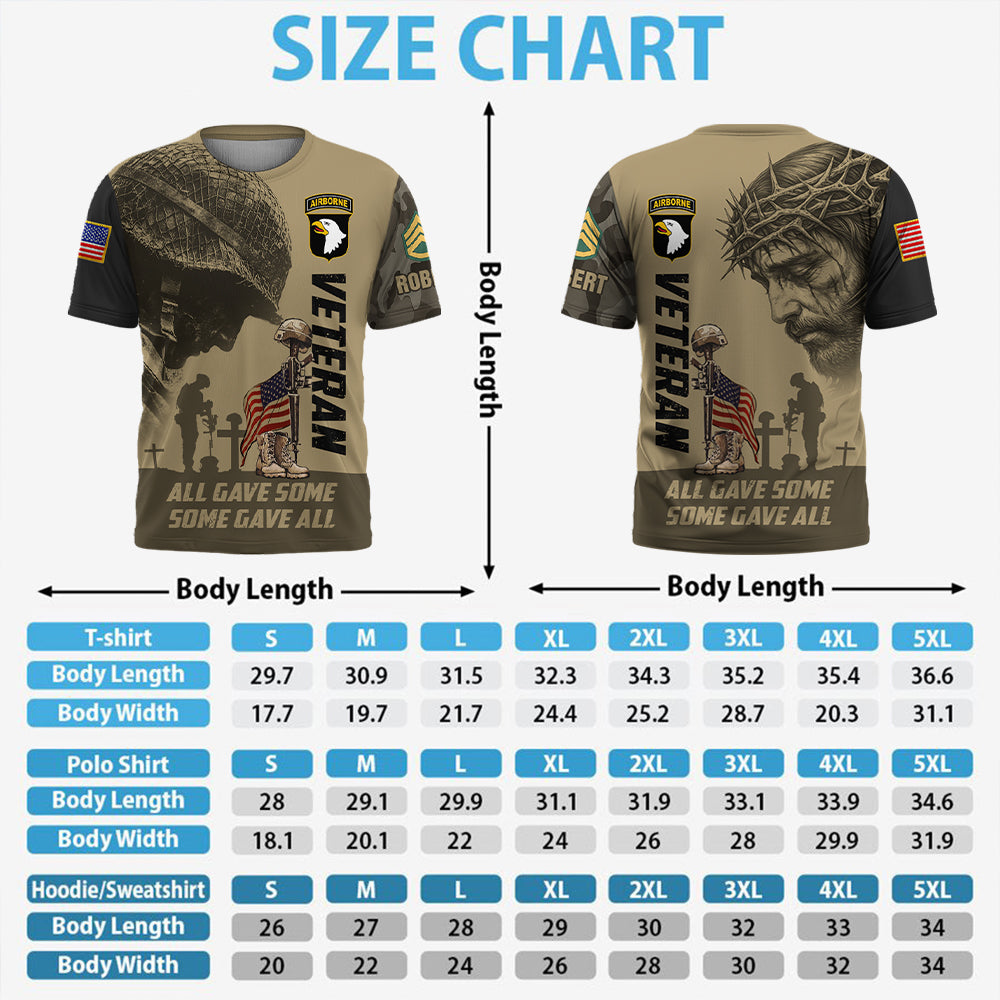 Some Gave All Personalized All Over Print Shirt Available All Military Branches Gift For Veteran's Day K1702 Trhn