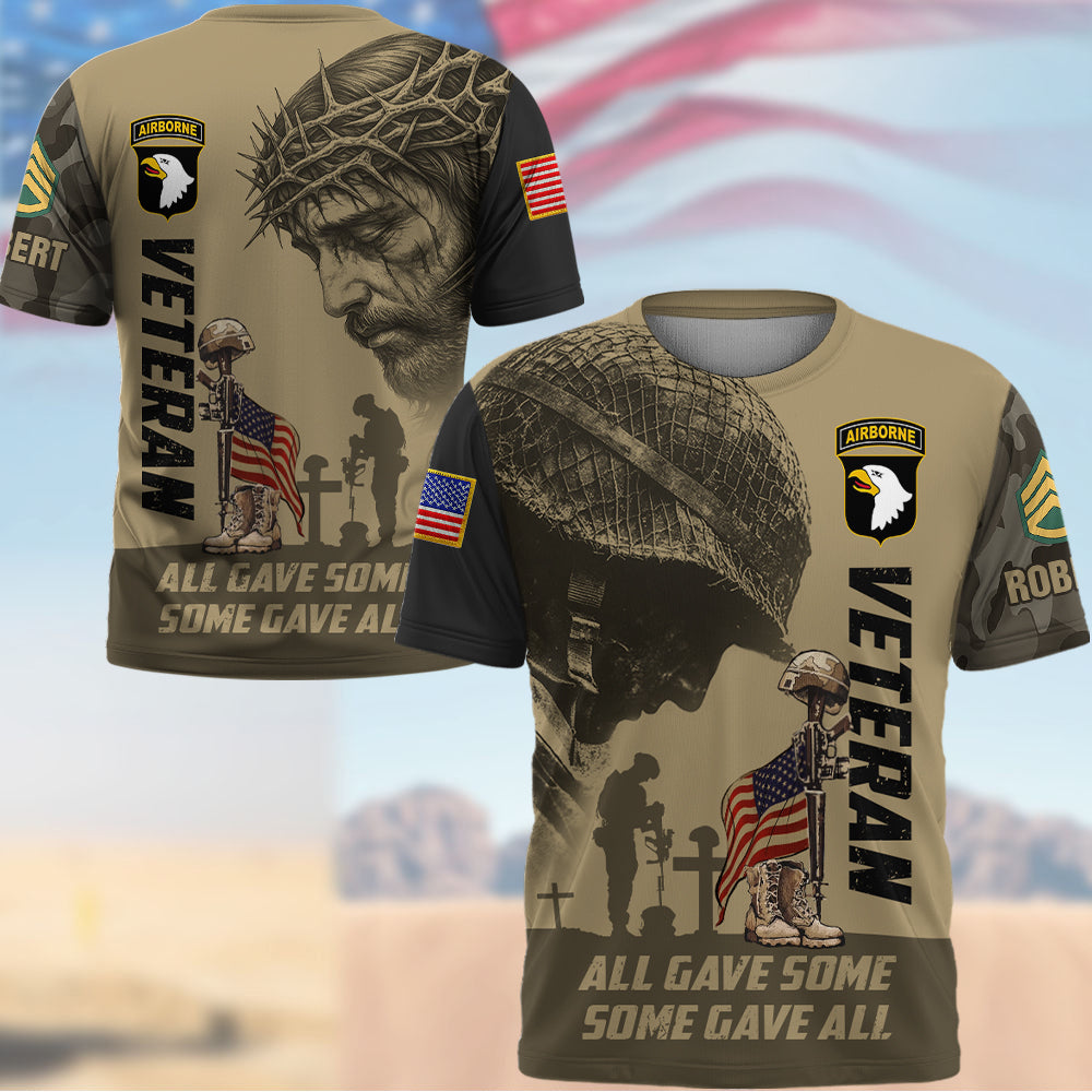 Some Gave All Personalized All Over Print Shirt Available All Military Branches Gift For Veteran's Day K1702 Trhn