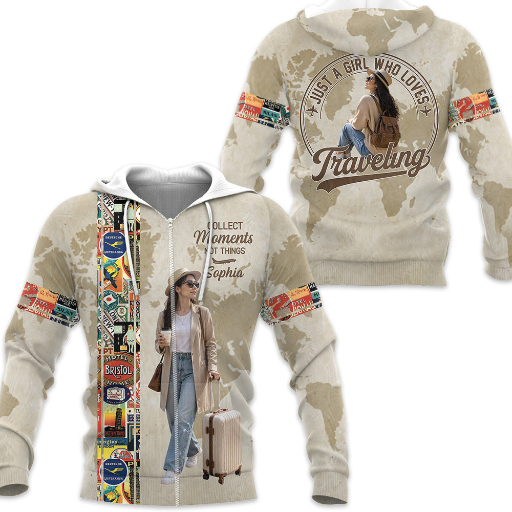 Just A Boy Who Loves Traveling – Custom Photo Vacation T-Shirt for Adventure Lovers Na02 Hv01