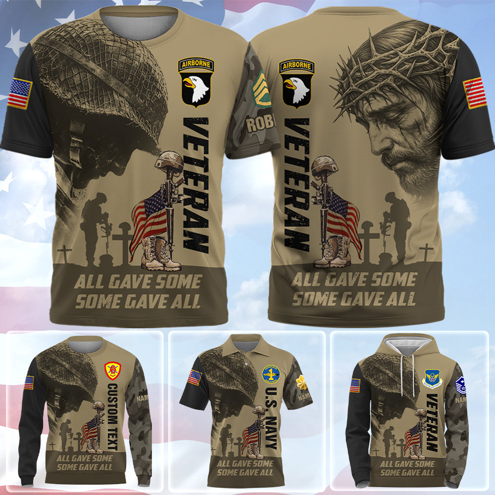 Some Gave All Personalized All Over Print Shirt Available All Military Branches Gift For Veteran's Day K1702 Trhn
