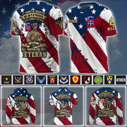 Personalized Veteran Shirt It Cannot Be Inherited Nor Can It Purchased All Over Print Shirt Flag USA Custom Division Military Gift For Veteran K1702 MT2