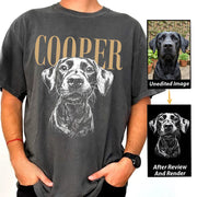 Custom Pet Photo And Name Shirt,Personalized Comfort Colors Pet Shirt,Customized Picture Dog Shirt,Dog Lover Gift,Cat Mom Gift,Pet Loss Gift VH01