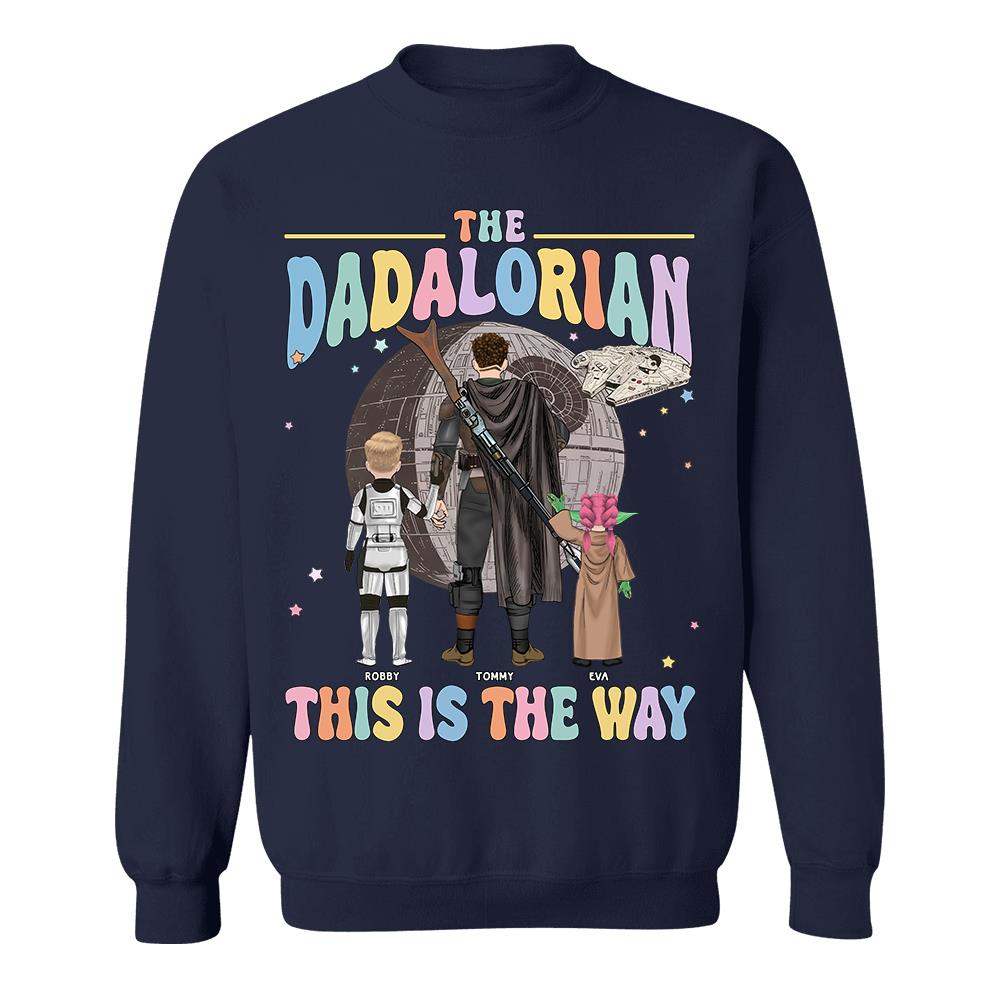 The Dadalorian This Is The Way - Personalized Shirt For Dad Custom Nickname With Kids Gift Na02 Hv01