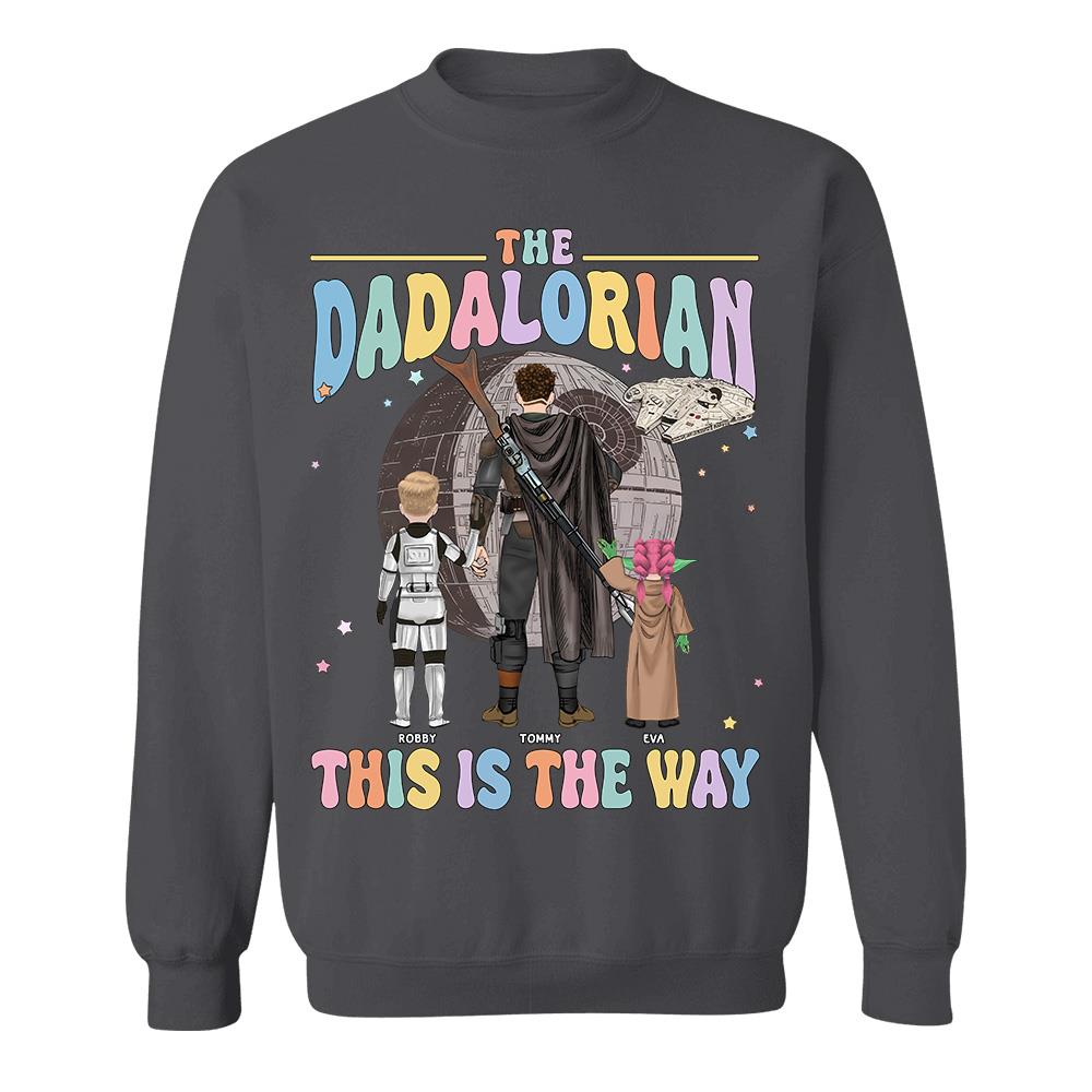 The Dadalorian This Is The Way - Personalized Shirt For Dad Custom Nickname With Kids Gift Na02 Hv01
