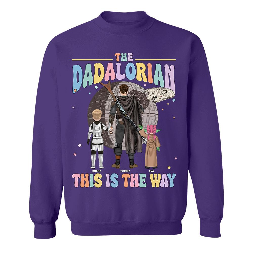 The Dadalorian This Is The Way - Personalized Shirt For Dad Custom Nickname With Kids Gift Na02 Hv01