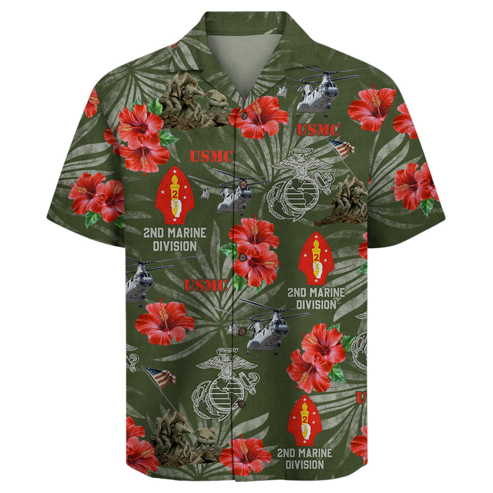 Personalized Hawaiian Shirt Military Division Gift For Veterans Custom All Branches Hawaiian Shirt K1702 Trhn