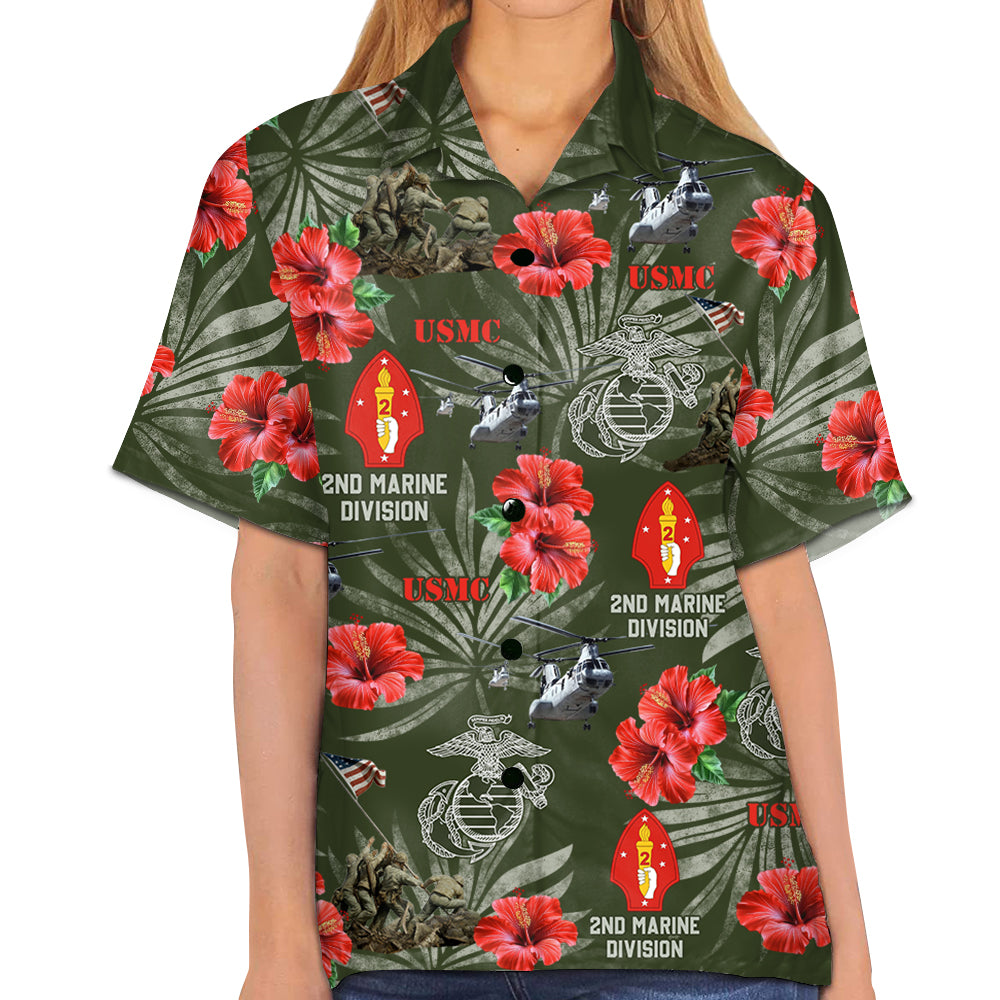 Personalized Hawaiian Shirt Military Division Gift For Veterans Custom All Branches Hawaiian Shirt K1702 Trhn