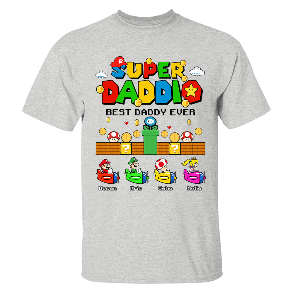 Custom Super Daddio, It's A Me Daddy, Father's Day Gift L0411 T24