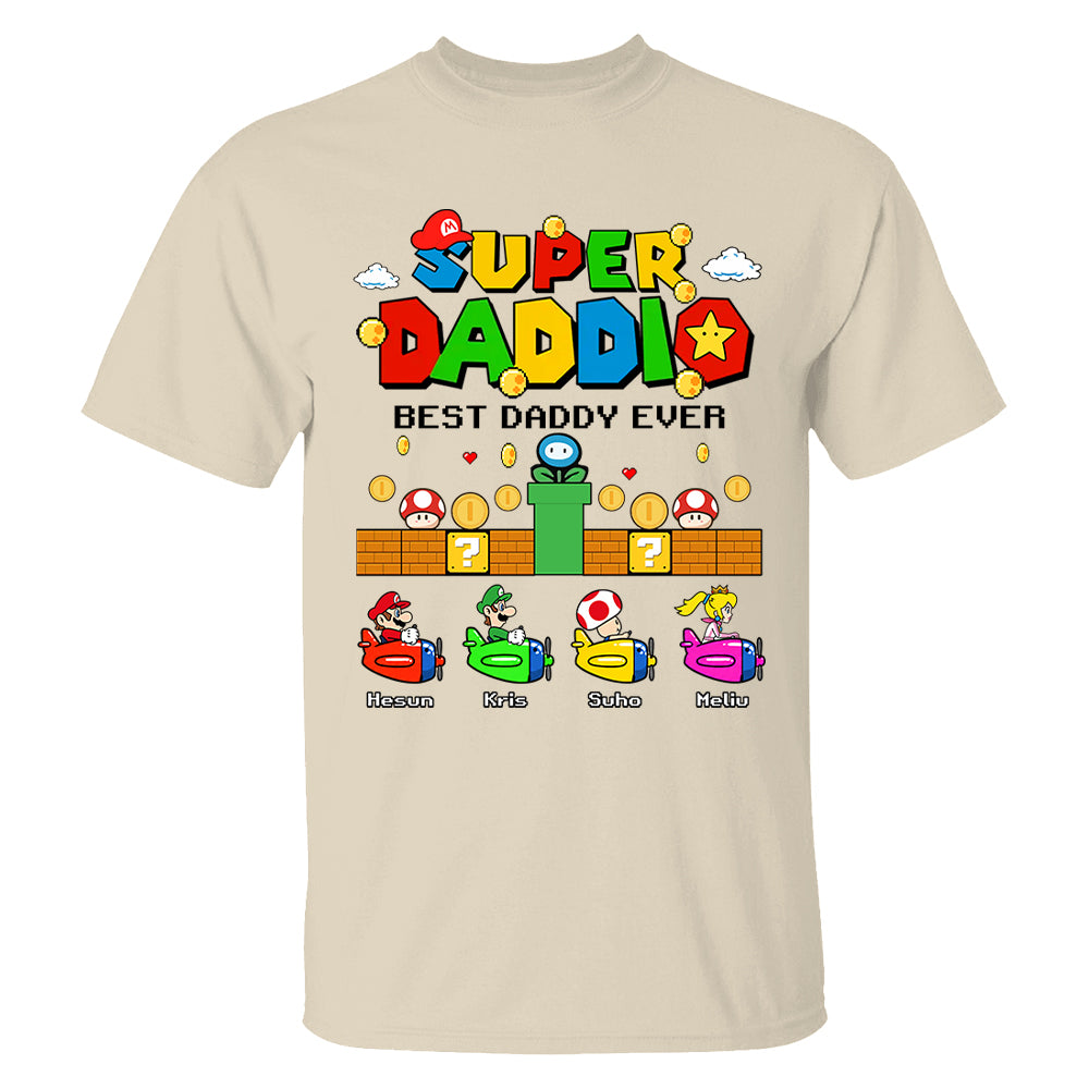 Custom Super Daddio, It's A Me Daddy, Father's Day Gift L0411 T24