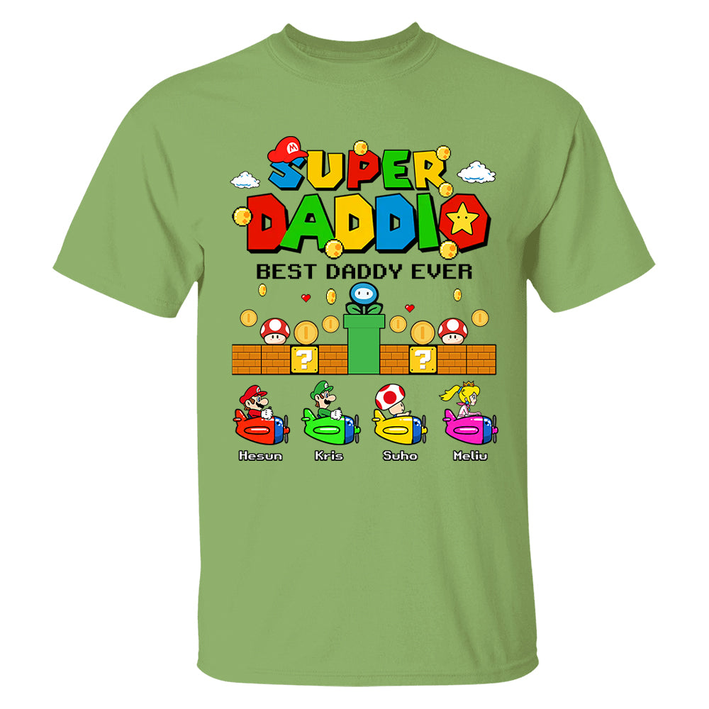 Custom Super Daddio, It's A Me Daddy, Father's Day Gift L0411 T24