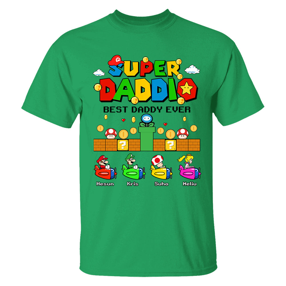 Custom Super Daddio, It's A Me Daddy, Father's Day Gift L0411 T24