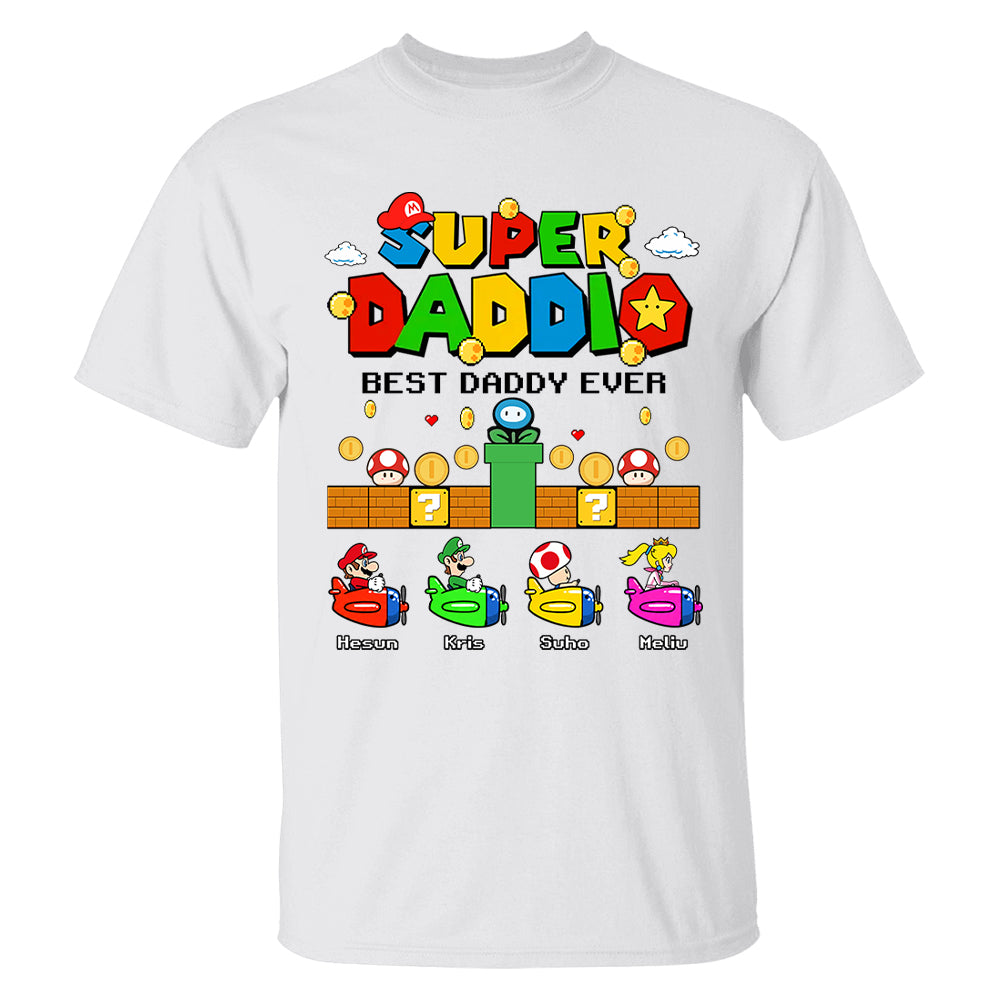 Custom Super Daddio, It's A Me Daddy, Father's Day Gift L0411 T24