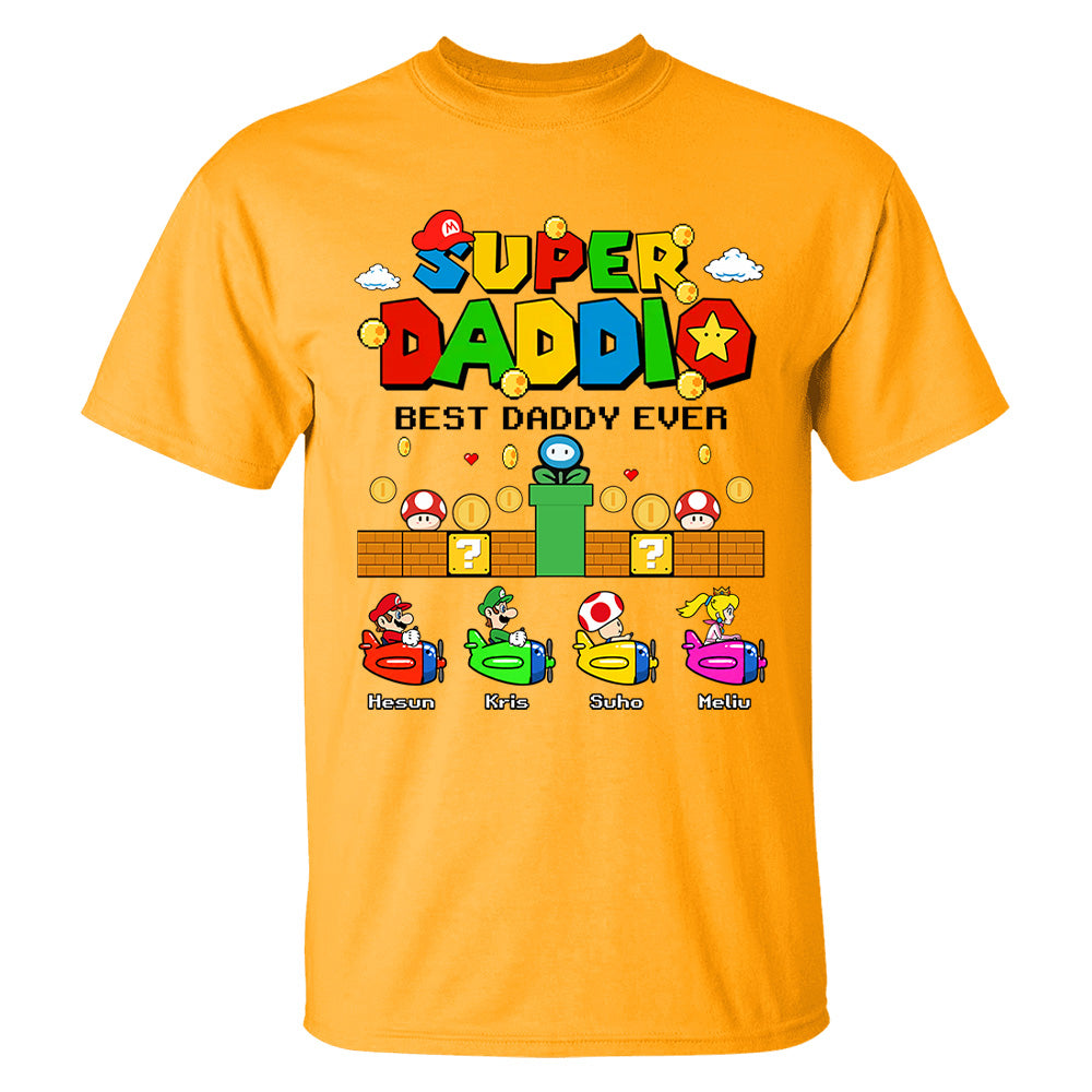 Custom Super Daddio, It's A Me Daddy, Father's Day Gift L0411 T24