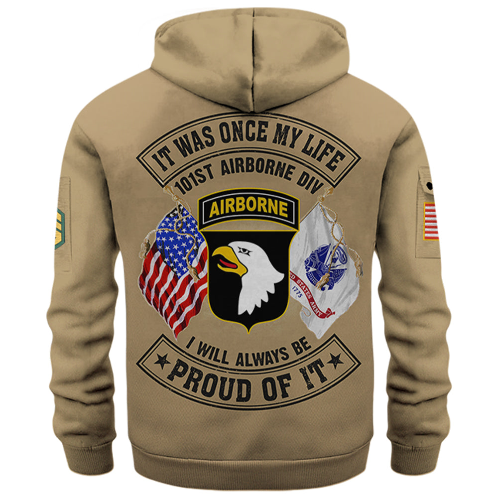Custom Hoodie Half Zipper It Was Once My Life US Veteran I Will Always Be Proud Of It K1702 Trhn